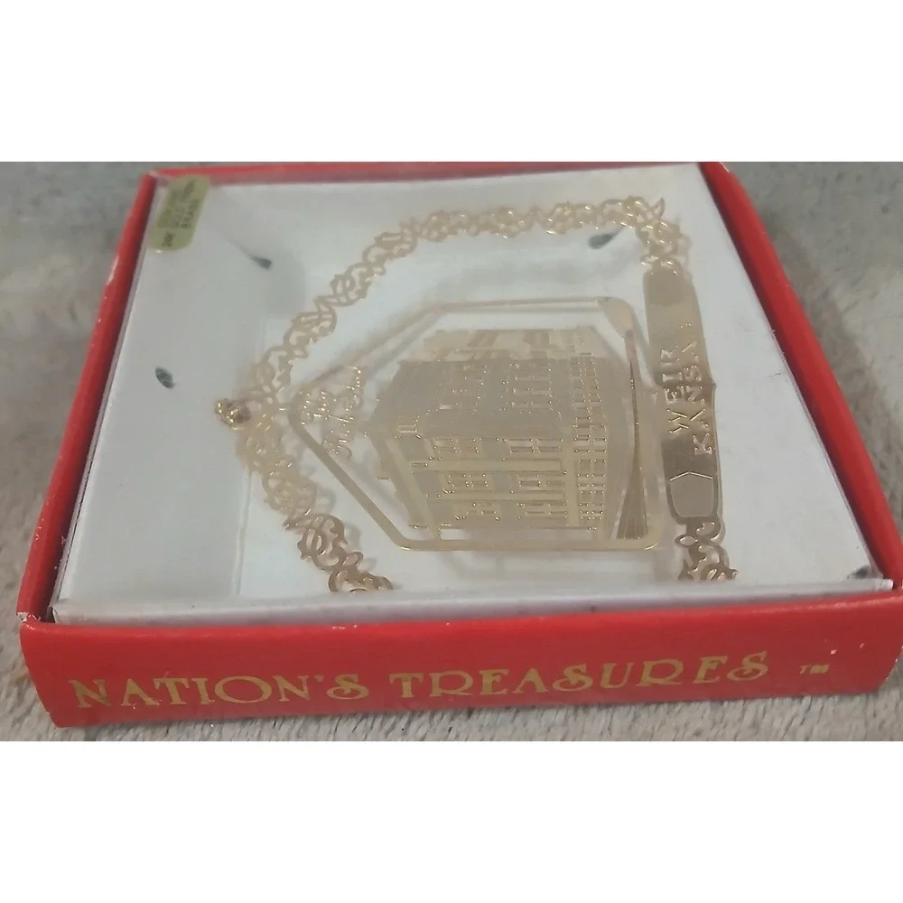 Nation's Treasures Weir High‎ School Kansas 24K Gold Finish Brass Ornament Boxed
